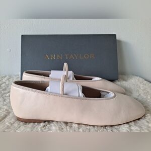 Ann Taylor Mary Jane Leather Ballet Flat. Size 8 (fits large, like a size 9)